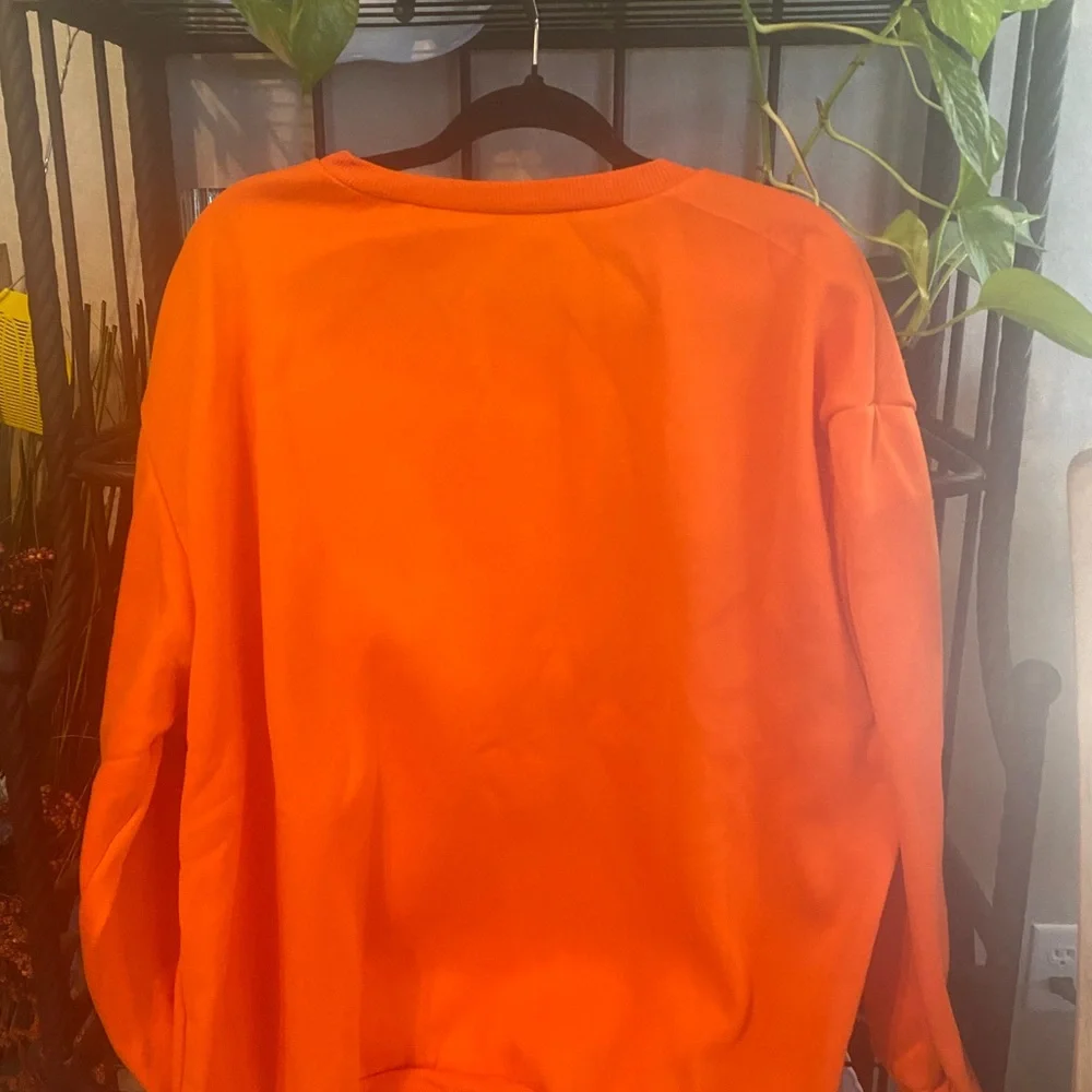 Orange 'Hello Fall' Women's Sweater - Picture 2 of 2